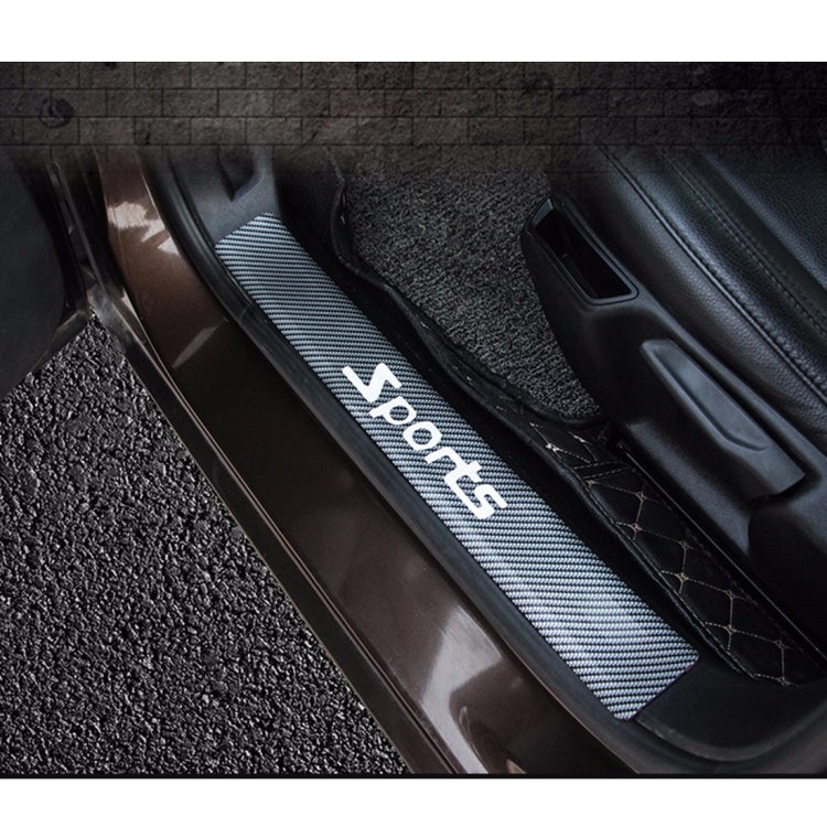 Universal Carbon Fibre Car Door Threshold Decoration Strip Stickers