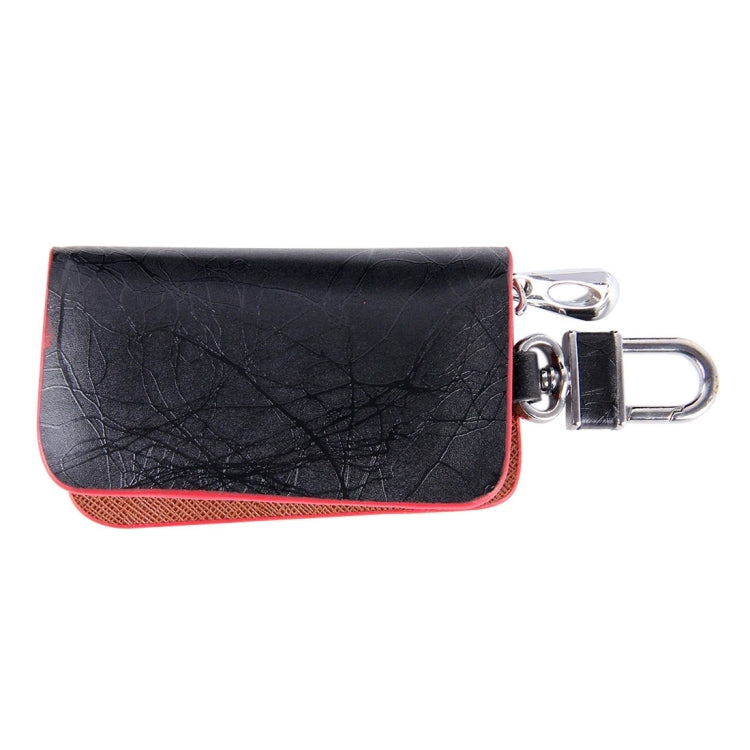 Universal Leather Roots Texture Waist Hanging Zipper Wallets Key Holder Bag (No Include Key)