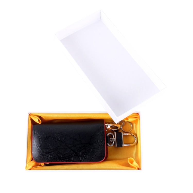 Universal Leather Roots Texture Waist Hanging Zipper Wallets Key Holder Bag (No Include Key)