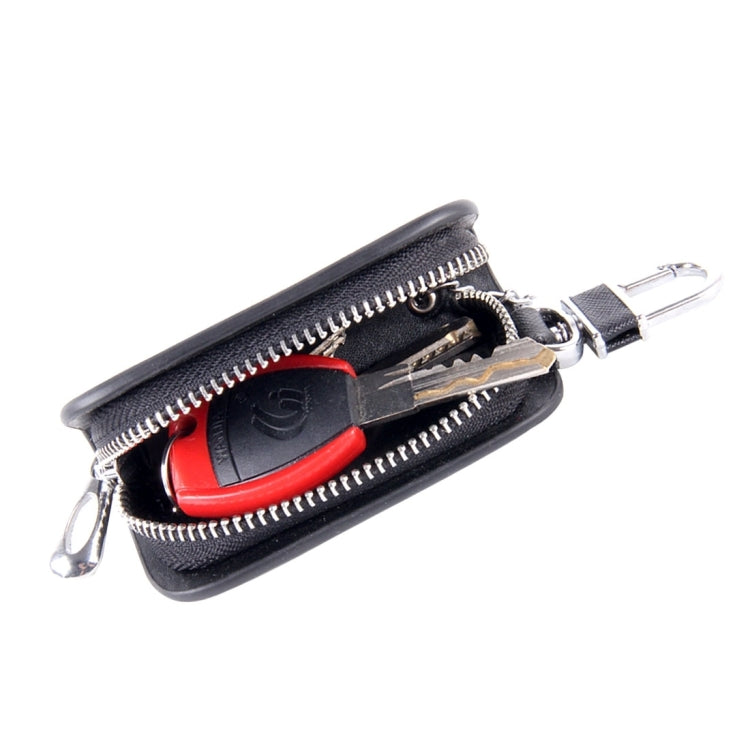 Universal Leather Denim Texture Waist Hanging Zipper Wallets Key Holder Bag (No Include Key)