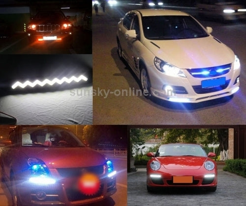 2PCS 10W Ice Blue Light COB LED Daytime Running Light