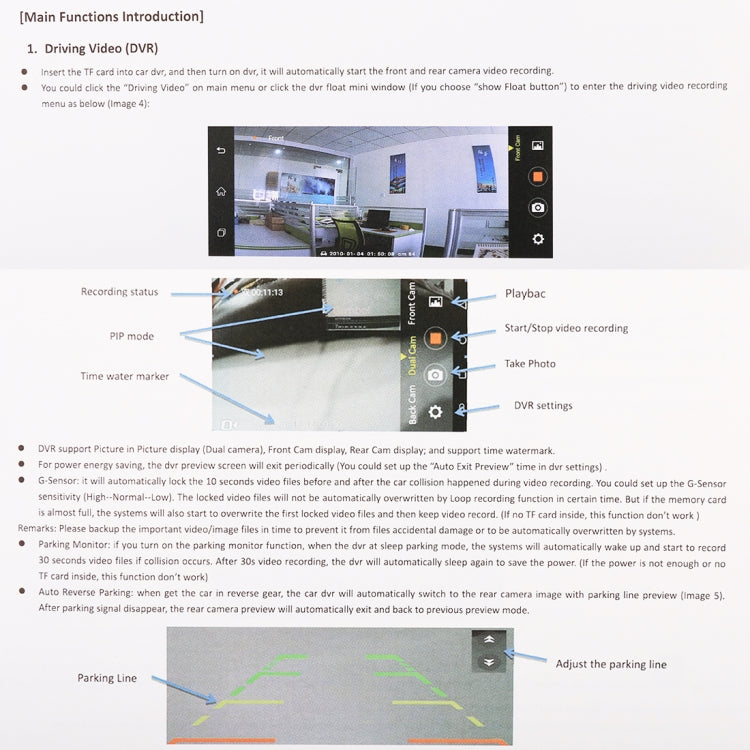 7.84 inch 170 Degrees Wide Angle Full HD 1080P 3G Foldable Video Car DVR, Support TF Card / G-senor / Loop Recording / Bluetooth Hands-free