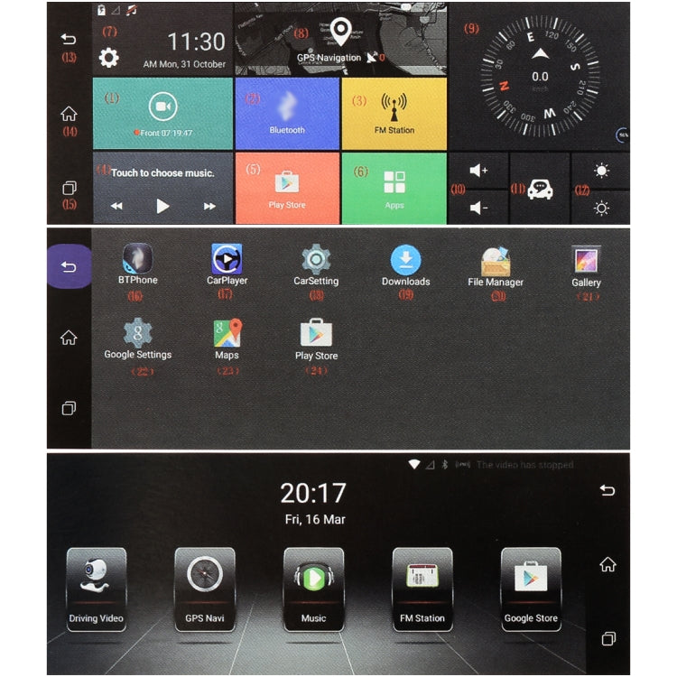 7.84 inch 170 Degrees Wide Angle Full HD 1080P 4G Foldable Video Car DVR, Support TF Card / G-senor / Loop Recording / Bluetooth Hands-free / ADAS