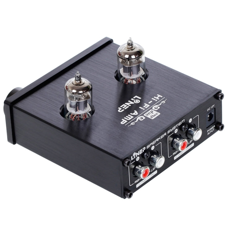 A937 Mini Mixer Karaoke System Valve 6J1 Audio Process Stereo HiFi Pre-Amplifier(Black)
