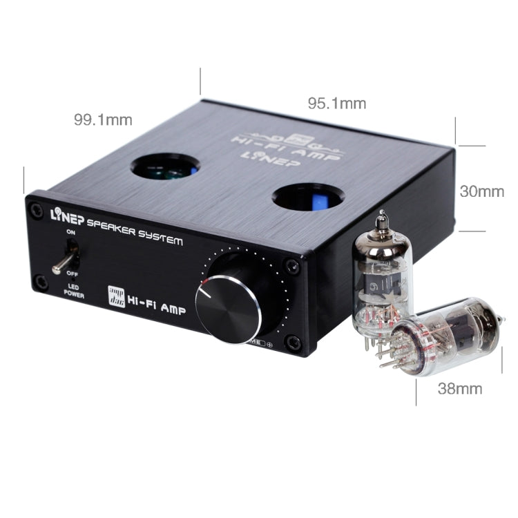 A937 Mini Mixer Karaoke System Valve 6J1 Audio Process Stereo HiFi Pre-Amplifier(Black)