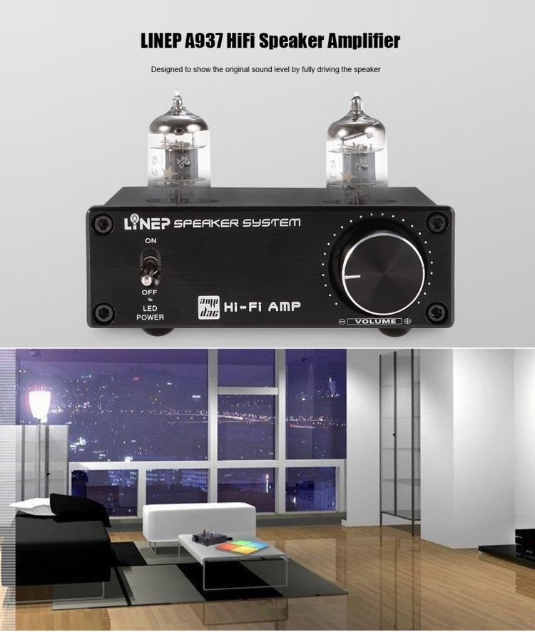 A937 Mini Mixer Karaoke System Valve 6J1 Audio Process Stereo HiFi Pre-Amplifier(Black)