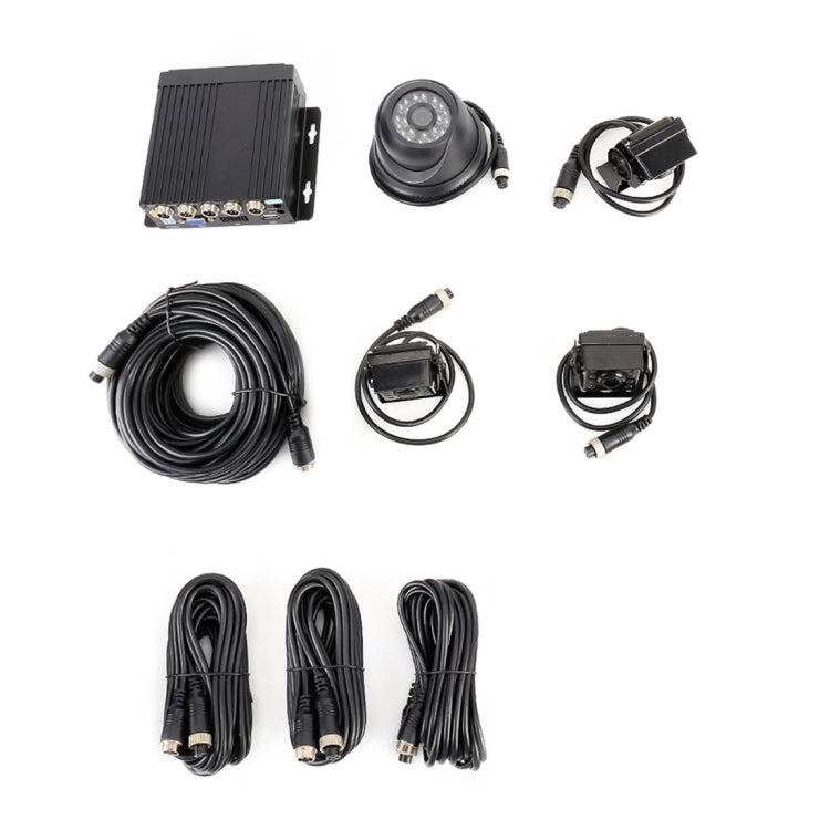 Truck 360 Degree Real-time Monitoring 4 CH SD Real-time 720P 1280*720 Pixels SD Mobile DVR, Support SD Card(Max 128G), without Monitor