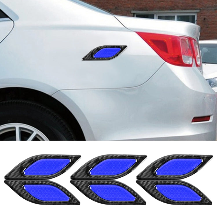 6 PCS Car Luminous Anti-collision Strip Protection Guards Trims Stickers