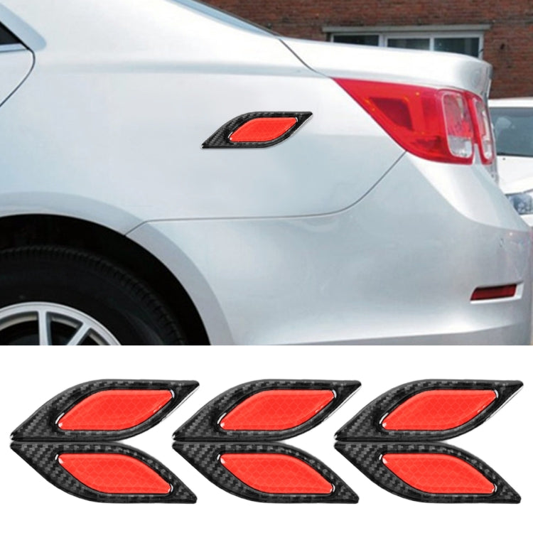 6 PCS Car Luminous Anti-collision Strip Protection Guards Trims Stickers