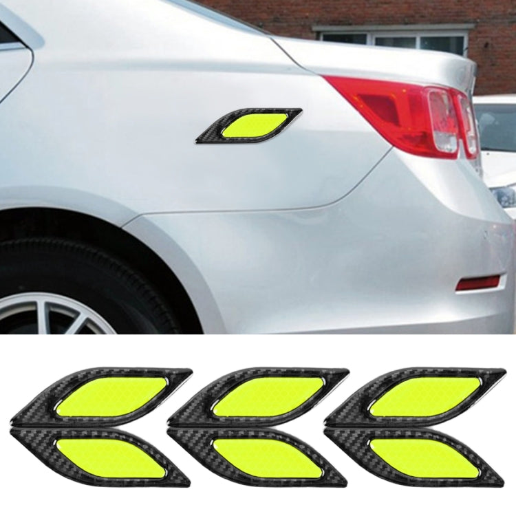6 PCS Car Luminous Anti-collision Strip Protection Guards Trims Stickers