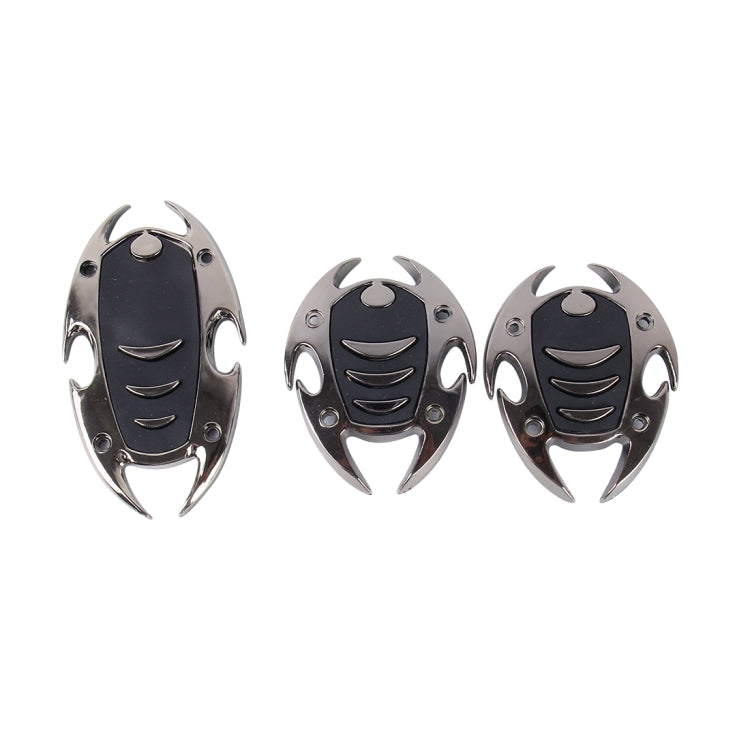 3 PCS Beatles Style Plastic Nonslip Pedal Cover Set for Car(Black)