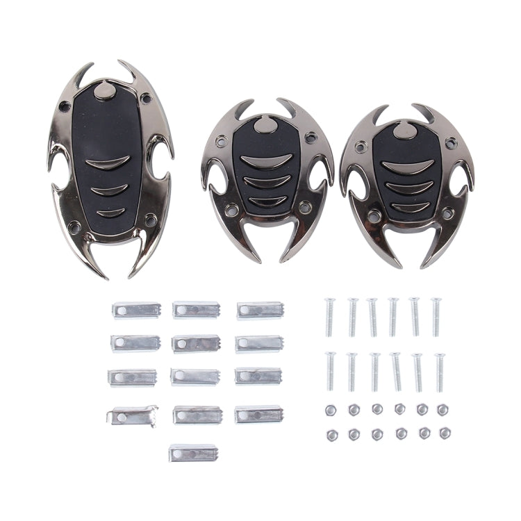 3 PCS Beatles Style Plastic Nonslip Pedal Cover Set for Car(Black)