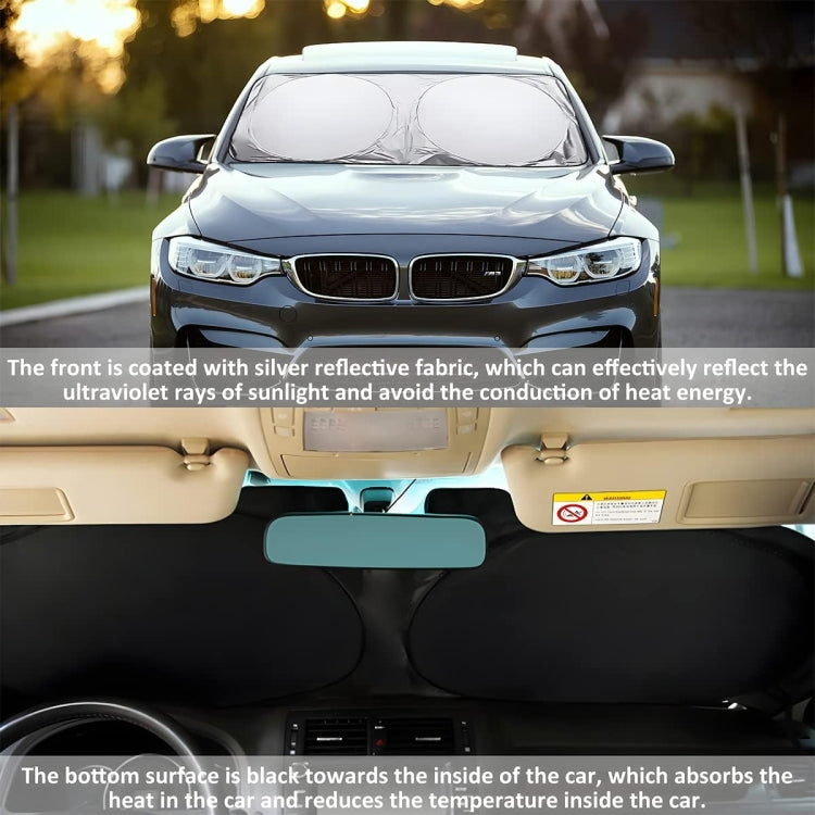 General Purpose Poncho Car Sun Visor Before The File, Size: 150cm x70cm(Silver)