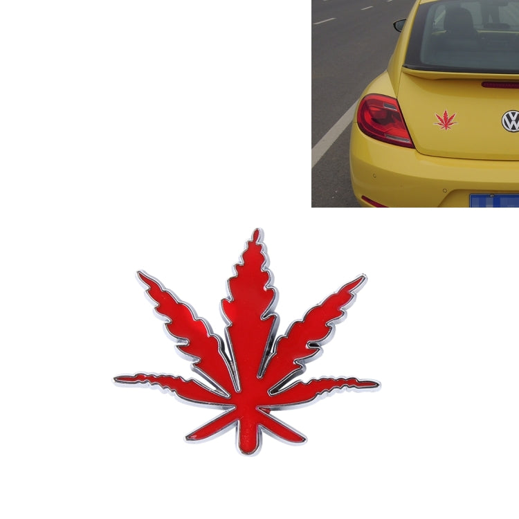 1 PCS Pure Metal Maple Leaf Car Stickers