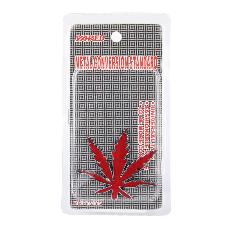 1 PCS Pure Metal Maple Leaf Car Stickers