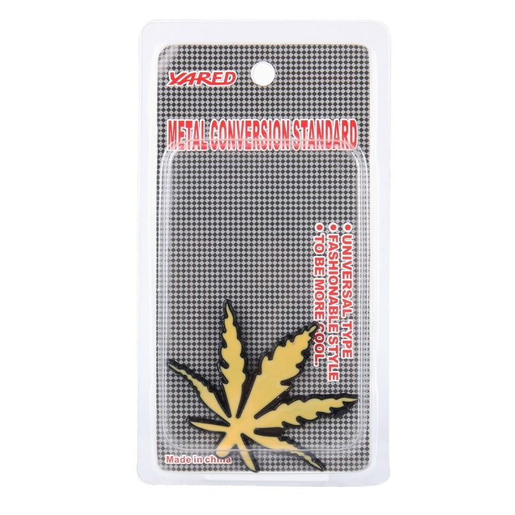 1 PCS Pure Metal Maple Leaf Car Stickers
