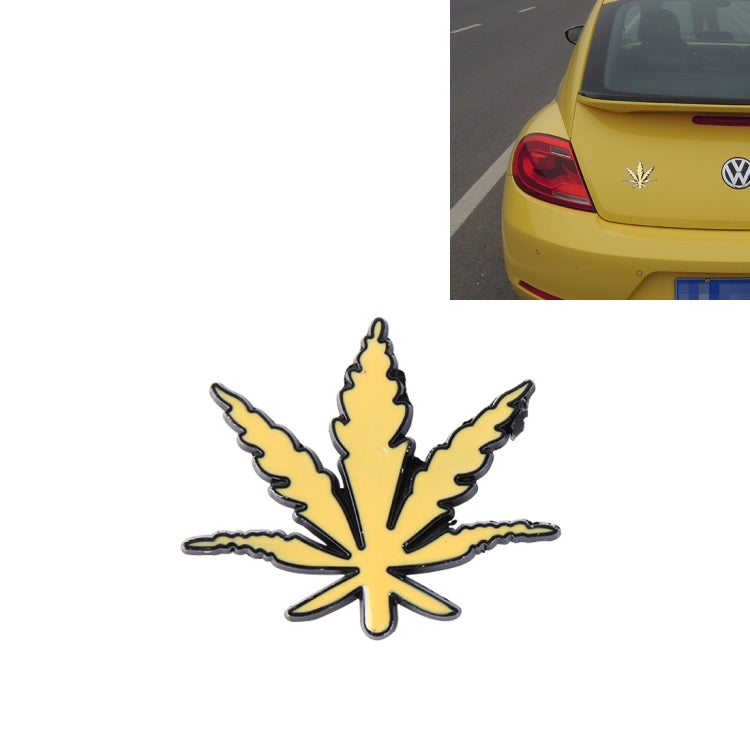 1 PCS Pure Metal Maple Leaf Car Stickers