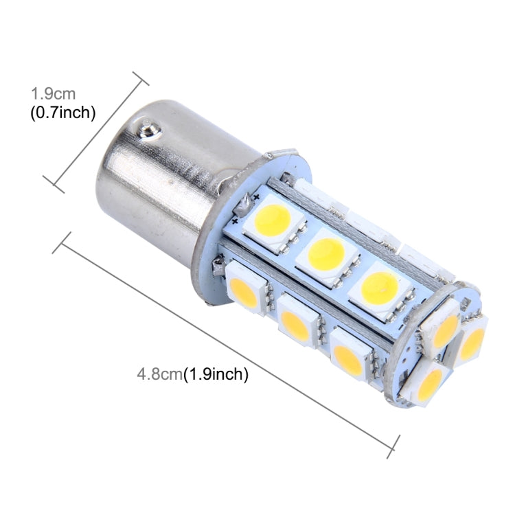 2 PCS 1156 3W 18 SMD-5050-LEDs Car Turn Light, DC 12V(Warm White)