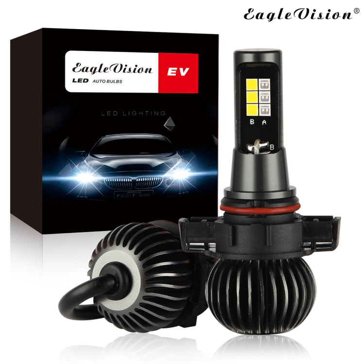 2 PCS EV14 H16 / 5202 DC9-32V / 6W / IP67 Car LED Double Color Fog Light, Ice Blue Light + Amber Light