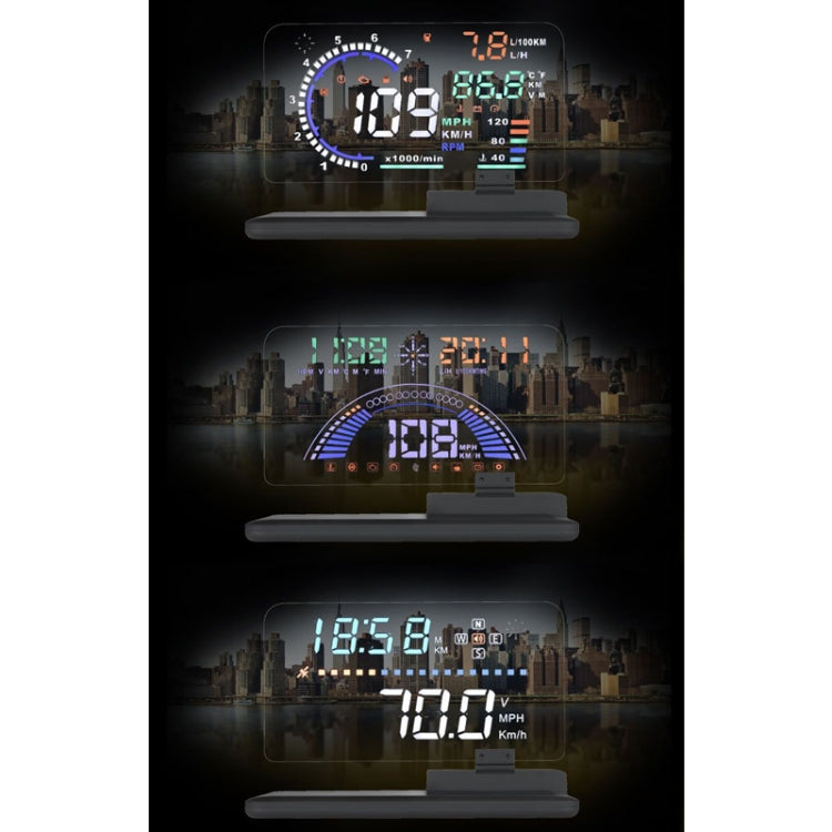 H6 Multi-function Car Smartphone Navigation Head Up Display Holder for 6 Inch Smartphone