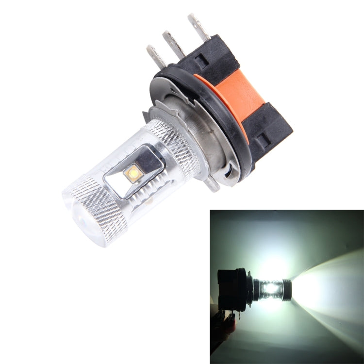 H15 30W 800LM 5000K White Light 6 LED Car Fog Light Bulb, DC 12V(White Light)