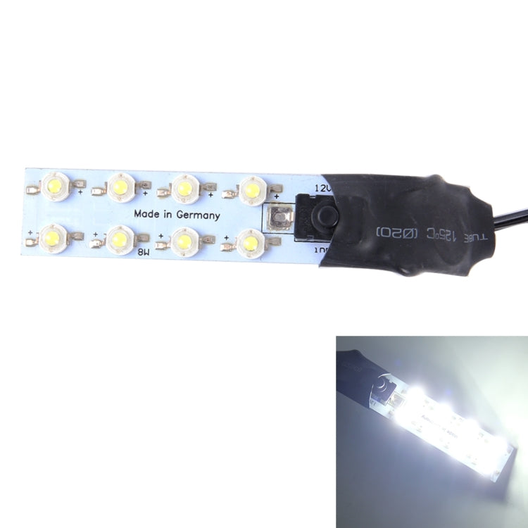 24W 2000LM 6000K Wafer 8 LED White Light External LED Light, DC 12V, Cable Length:4.5m