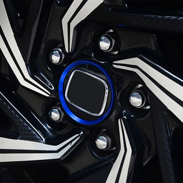 4 PCS Car Metal Wheel Hub Decoration Ring for BMW 5 Series 2018