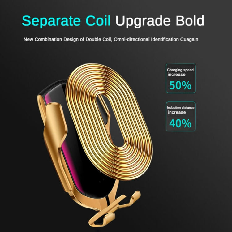 Car QC Fast Charging QI Standard GPS Automatic Induction Wireless Charger Air Vent Bracket