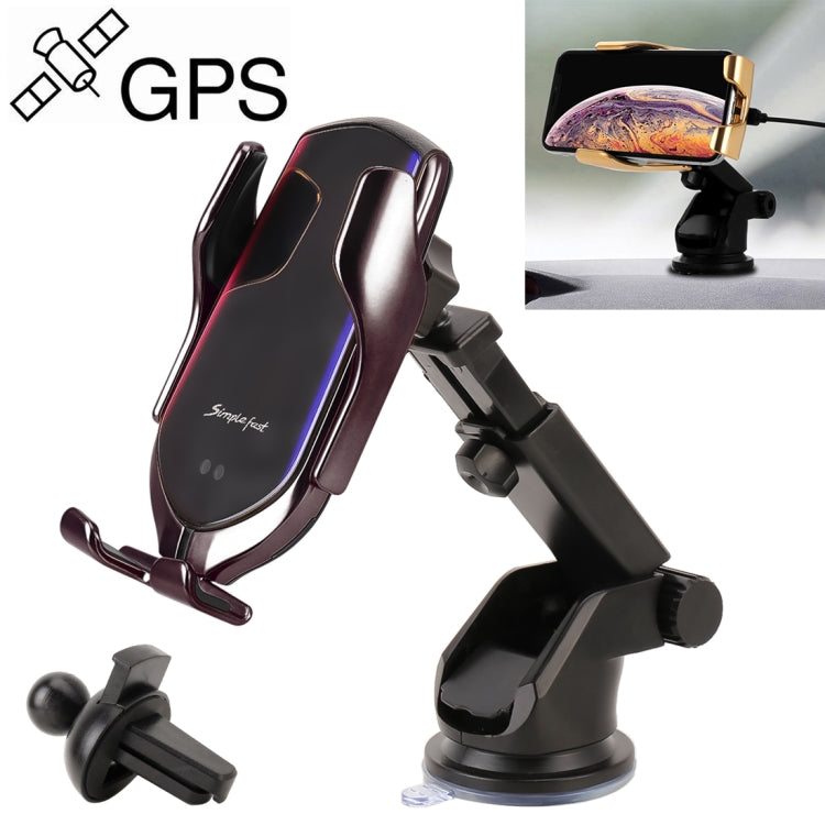 Car QC Fast Charging QI Standard GPS Automatic Induction Wireless Charger Suction Cup / Air Vent 2 in 1 Bracket