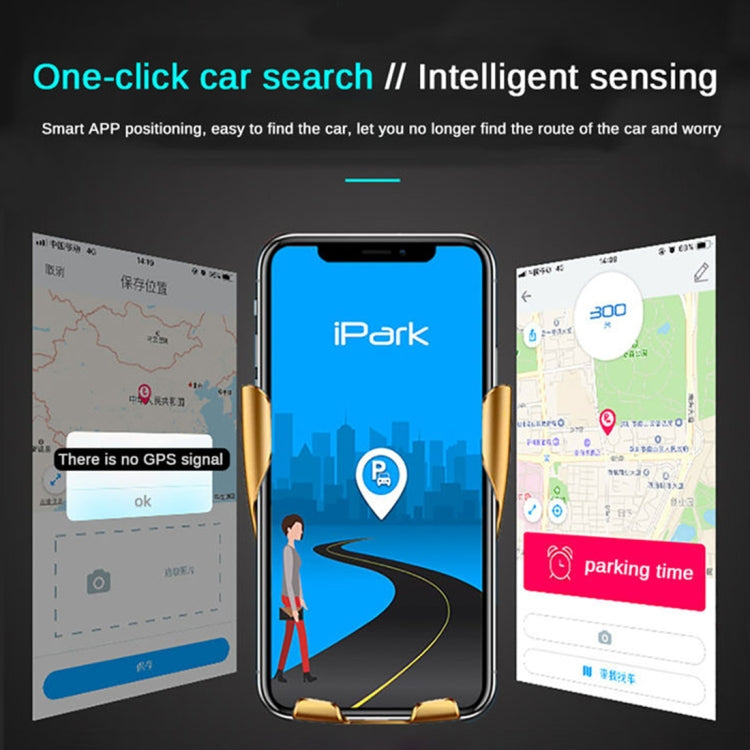 Car QC Fast Charging QI Standard GPS Automatic Induction Wireless Charger Suction Cup / Air Vent 2 in 1 Bracket