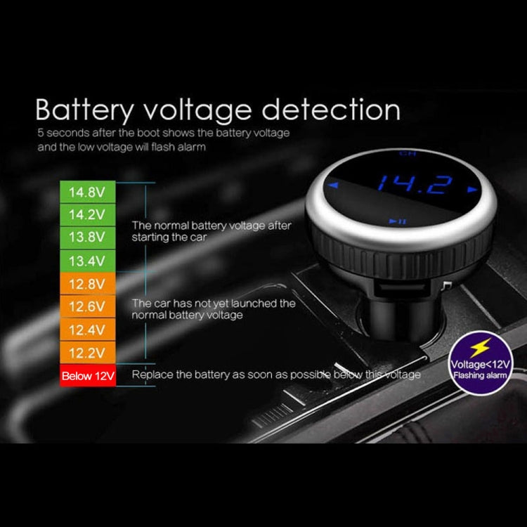 BT69 Car Stereo Radio Bluetooth MP3 Audio Player Multi-functional Bluetooth Hands-free Calling Bluetooth APP Position (Random Color Delivery)