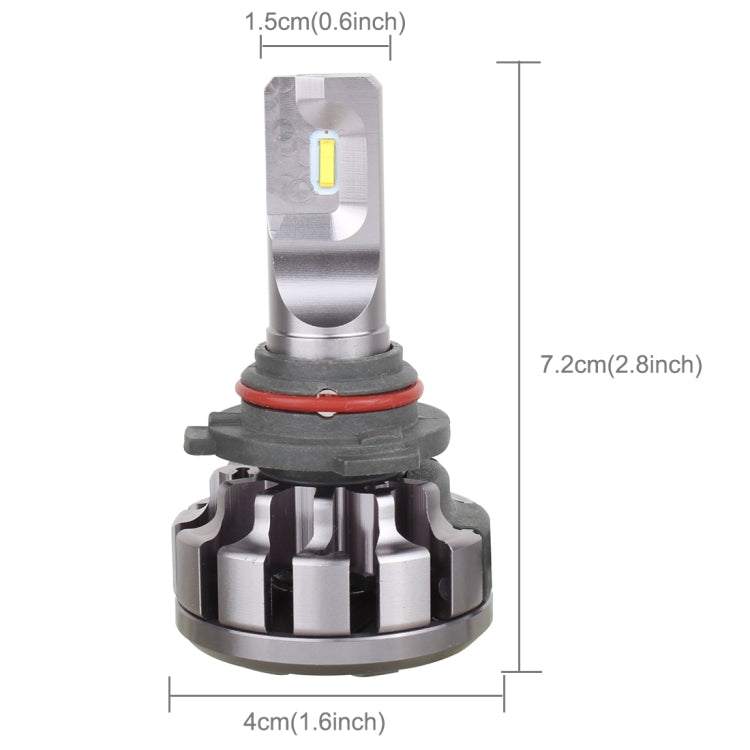 2 PCS V1 9006 30W 2200 LM 6000K IP67 Car Headlight with 6 Philip Lamps, DC 12-24V(White Light)