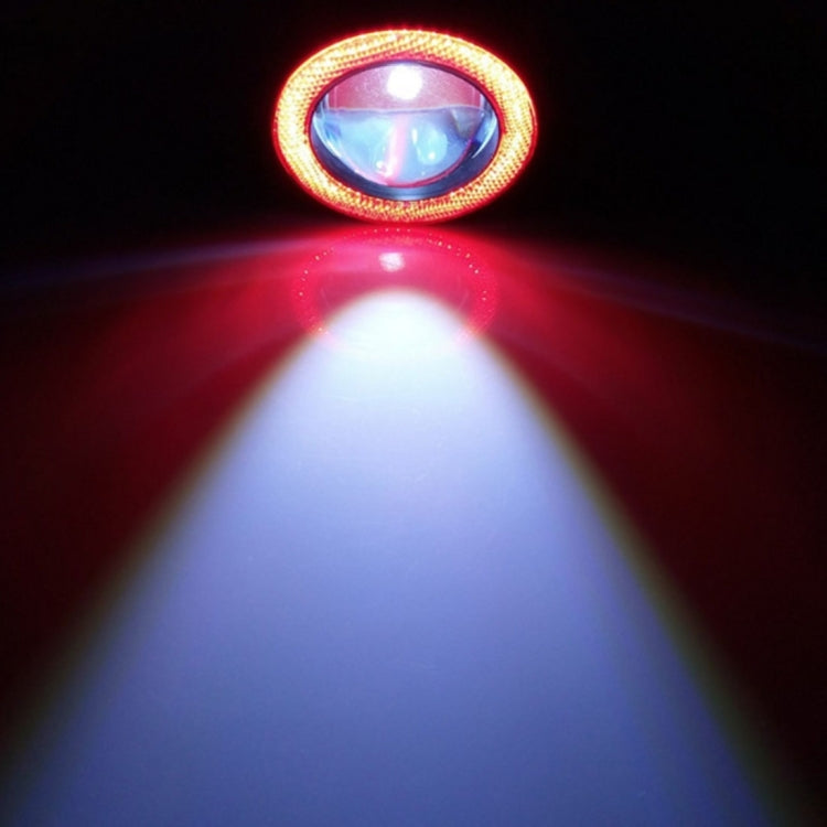 2 PCS 2.5 inch DC12V 10W 900LM 6500K Car Angel Eyes Fog Lamp Foglight, Cable Length: 20cm