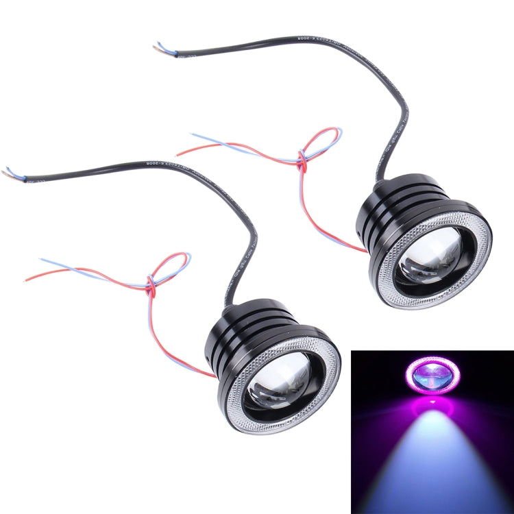 2 PCS 3.0 inch DC 12V 10W 900LM 6500K Car Angel Eyes Fog Lamp Foglight