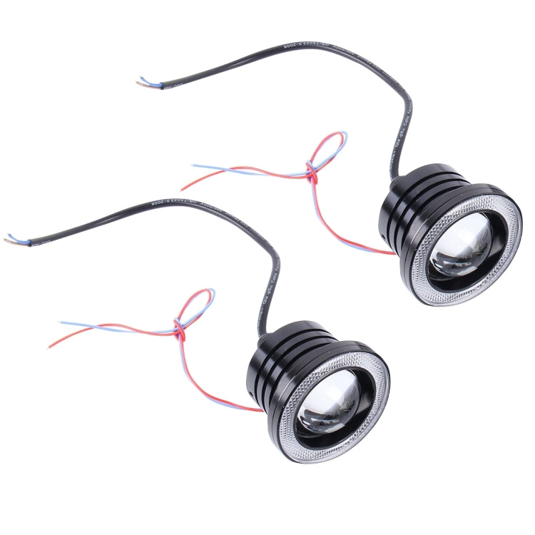 2 PCS 3.5 inch DC 12V 10W 900LM 7000K Car Angel Eyes Fog Lamp Foglight