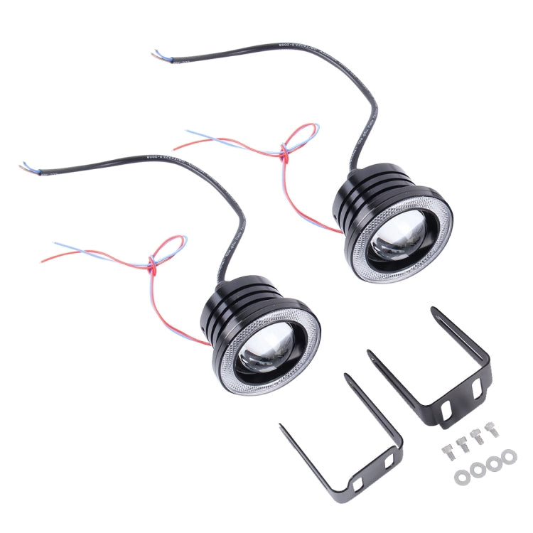 2 PCS 3.5 inch DC 12V 10W 900LM 7000K Car Angel Eyes Fog Lamp Foglight