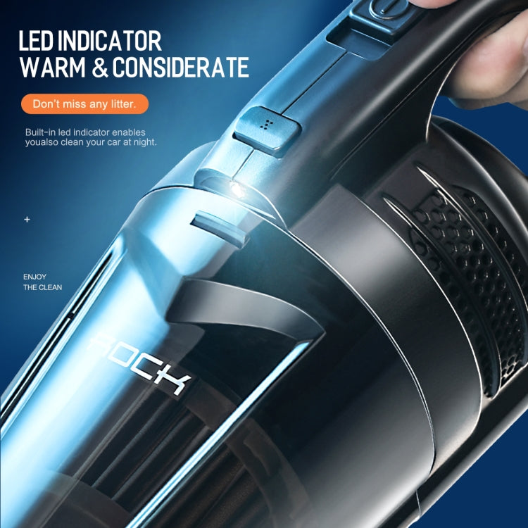 ROCK 100W 4500Pa Strong Suction Portable Car Vacuum Cleaner with LED Light, Cable Length: 5m, DC 12V