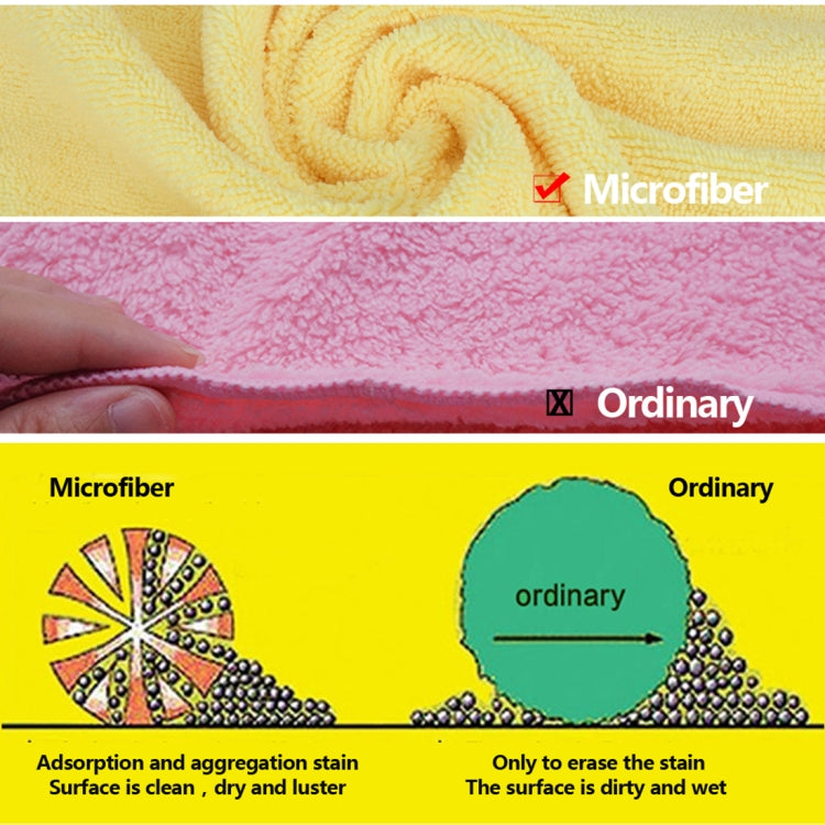 92 x 56cm Microfiber Absorbent Cleaning Drying Clean Cloth Car Care Wash Towel(Yellow)