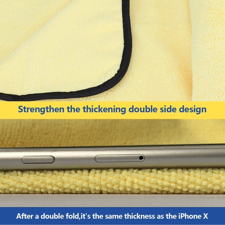 92 x 56cm Microfiber Absorbent Cleaning Drying Clean Cloth Car Care Wash Towel(Yellow)