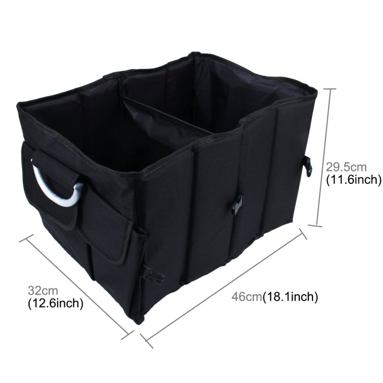 Foldable Storage Box Multi-purpose Car Trunk Cargo Organizer Bag Tool Case (Black)
