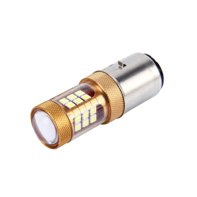 BA20D 10W 1300 LM 6500K Motorcycle Headlight with 28 SMD-3030-LED Lamps, DC 12V (White Light)