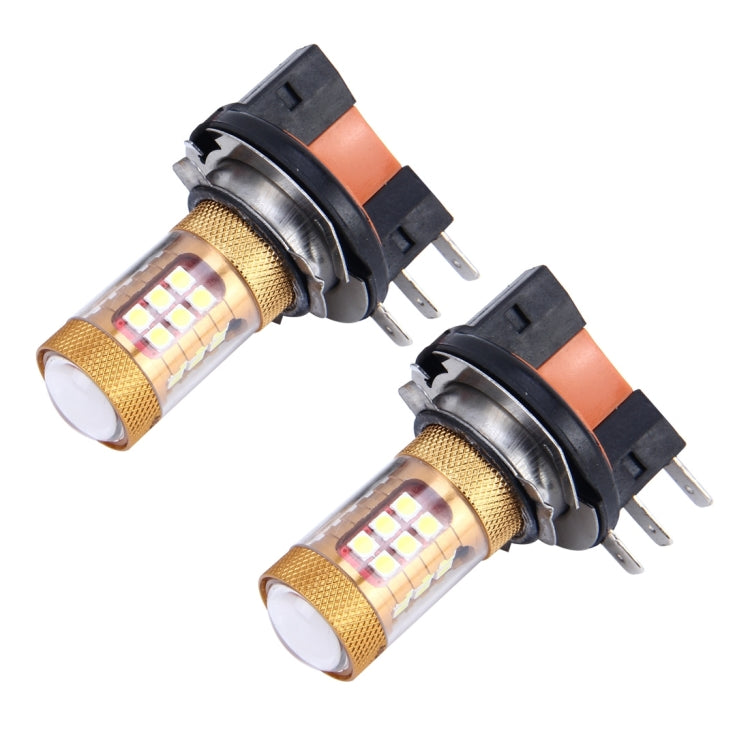 2 PCS H15 10W 1300 LM 6500K 28 SMD-3030 LEDs Car Fog Lights, DC 12V(White Light)
