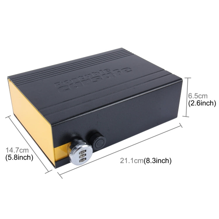 ADB-929 Portable Multi-functional Safe Storage Steel Plate Keyword Rotation Button Box