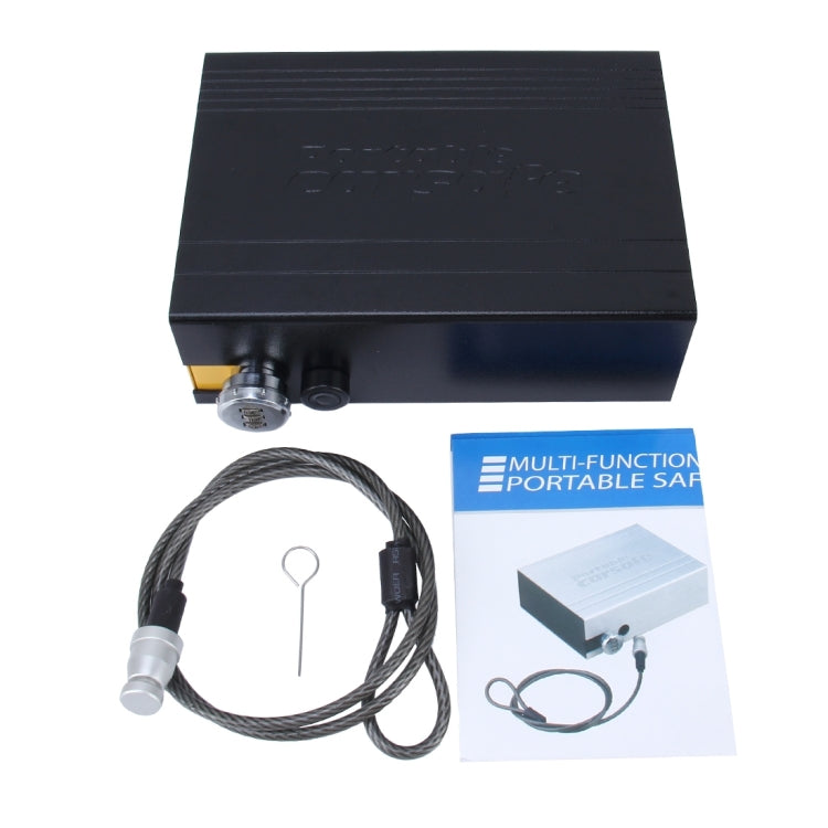 ADB-929 Portable Multi-functional Safe Storage Steel Plate Keyword Rotation Button Box