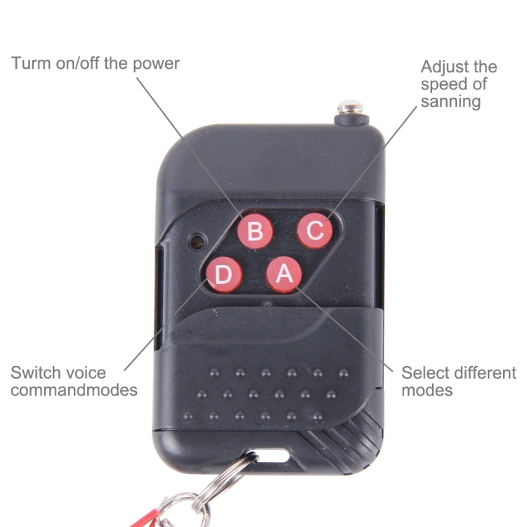 5050 20W 48 LED RGB Car Truck Remote Colorful Knight Rider LED Strobe Scanner Flash Strip Light, DC 12V  Cable Length: 130cm