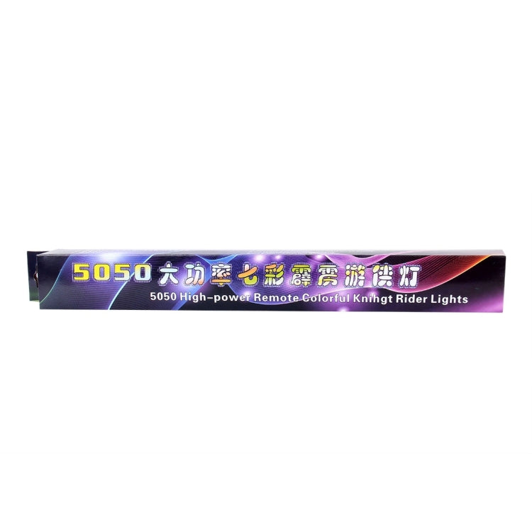 5050 20W 48 LED RGB Car Truck Remote Colorful Knight Rider LED Strobe Scanner Flash Strip Light, DC 12V  Cable Length: 130cm