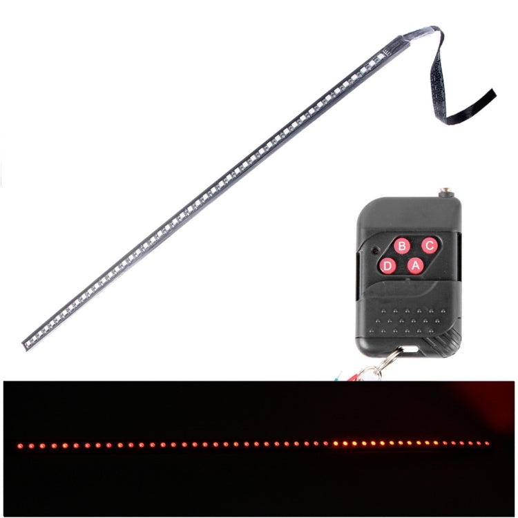 5050 20W 48 LED RGB Car Truck Remote Colorful Knight Rider LED Strobe Scanner Flash Strip Light, DC 12V  Cable Length: 130cm
