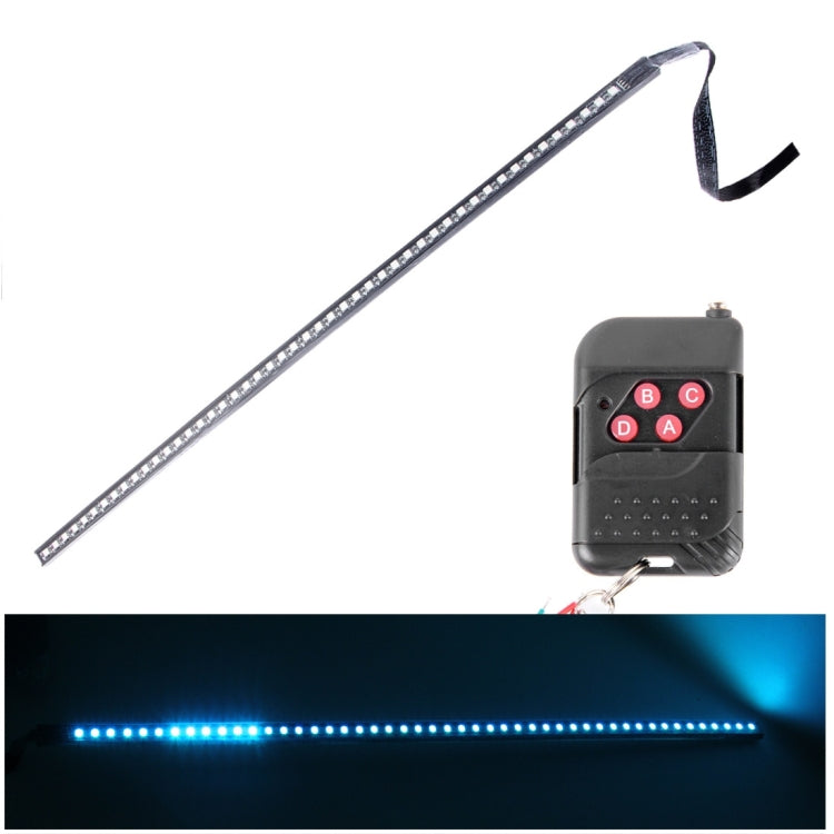 5050 20W 48 LED RGB Car Truck Remote Colorful Knight Rider LED Strobe Scanner Flash Strip Light, DC 12V  Cable Length: 130cm