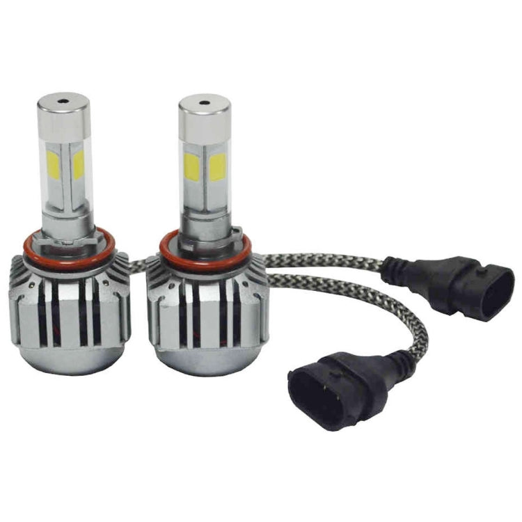 2 PCS WEIYAO V8 H11 36W 4800LM 6000K White Light Car 4 COB LEDs Headlight Kit, DC 12-24V
