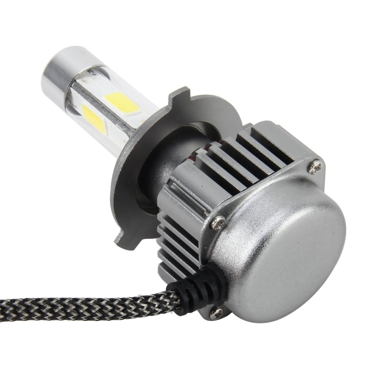 2 PCS WEIYAO V8 H4 36W 4800LM 6000K White Light Car 4 COB LEDs Headlight Kit, DC 12-24V